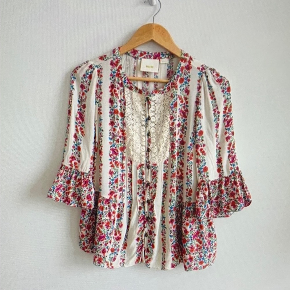 Floral Button-Down Blouse
